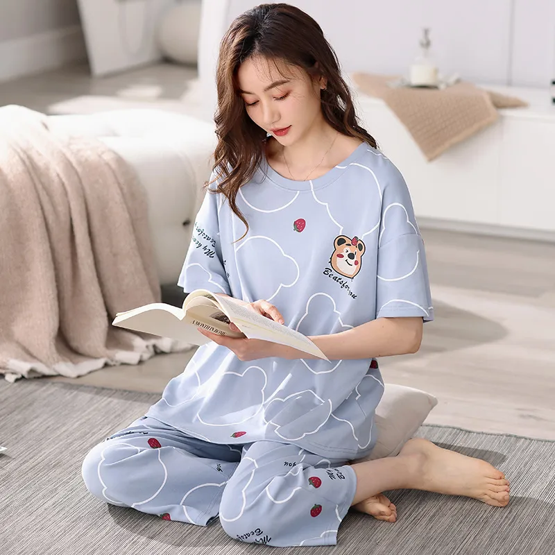 GOSO Pajama Set Women's Light Blue-2