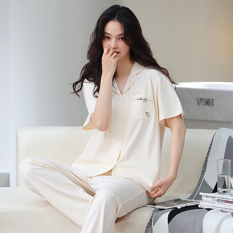 GOSO Pajama Set Women's Ivory White-7