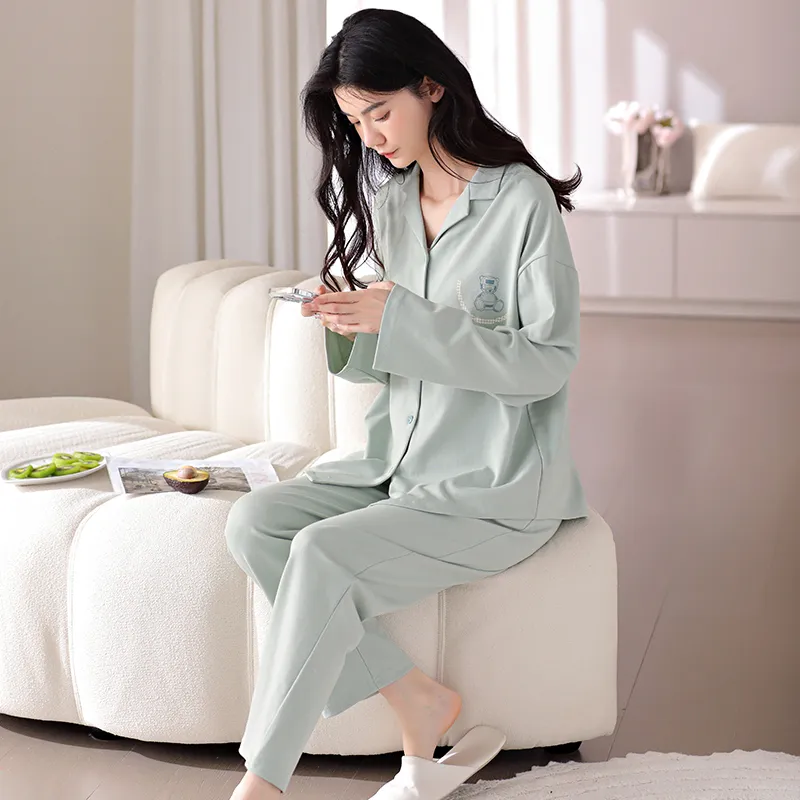 GOSO Pajama Set Women's Light Green-1