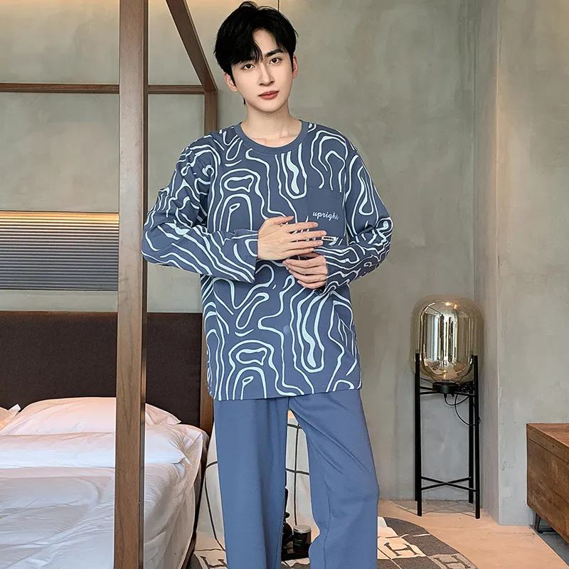 GOSO Pajama Set Men's Royal Blue-5