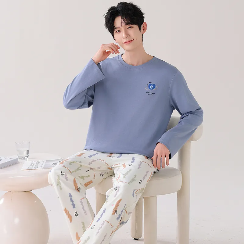 GOSO Pajama Set Men's Steel Blue-2