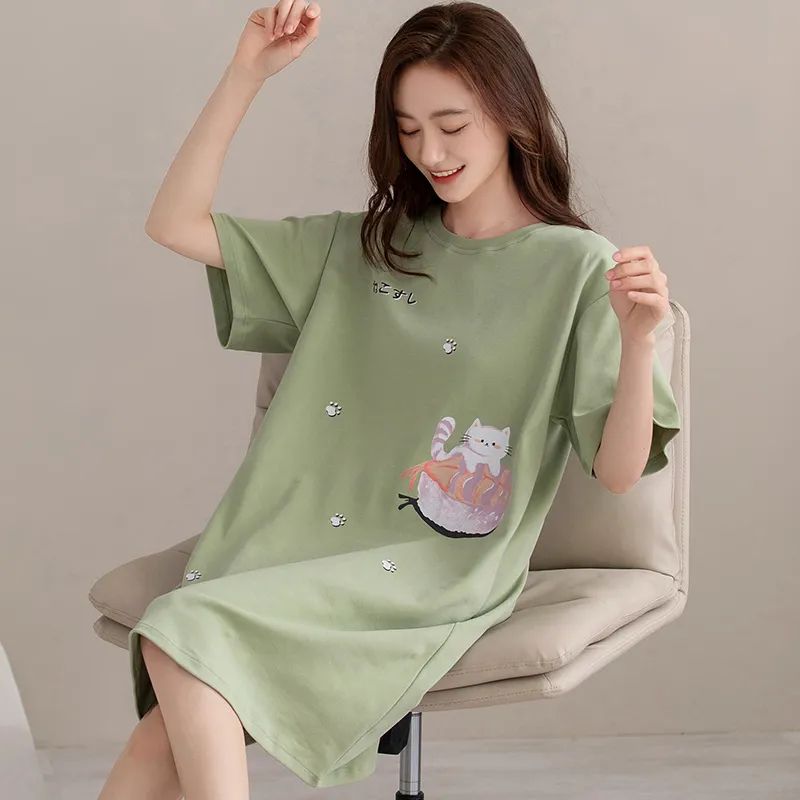 GOSO Nightgown Women's Yellow Green-1
