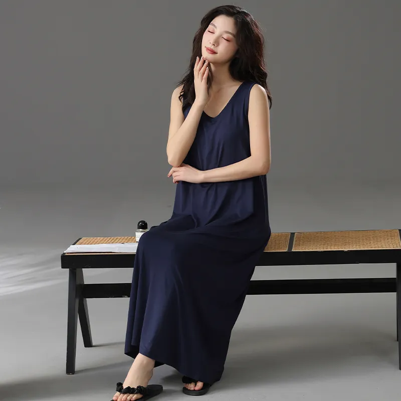GOSO Nightgown Women's Navy Blue-2