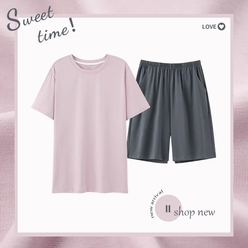 GOSO Pajama Set Men's Gray Pink-1