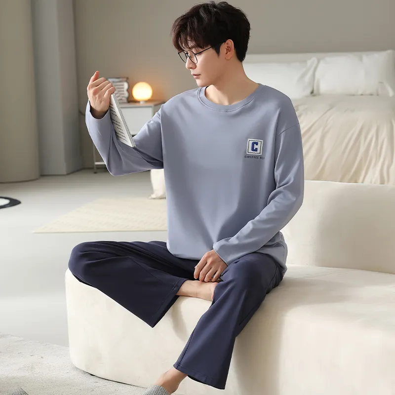 GOSO Pajama Set Men's Steel Blue-5