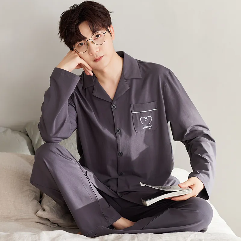 GOSO Pajama Set Men's Dark Purple-1