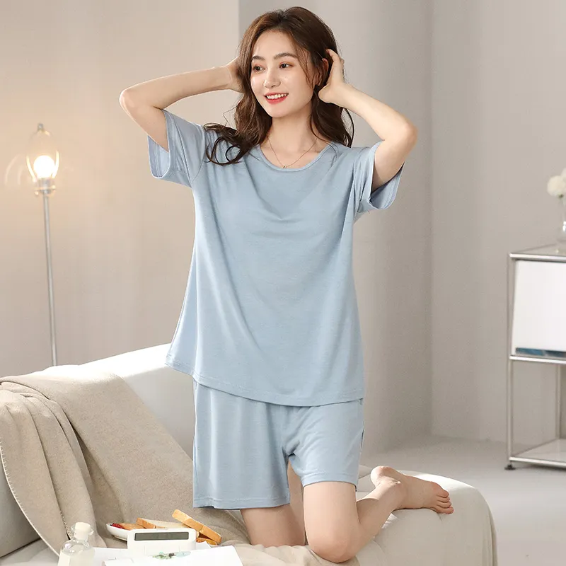 GOSO Pajama Set Women's Pink Blue-5