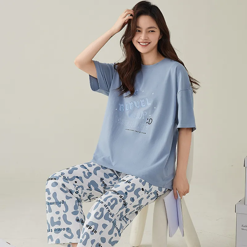 GOSO Pajama Set Women's Sky Blue-4