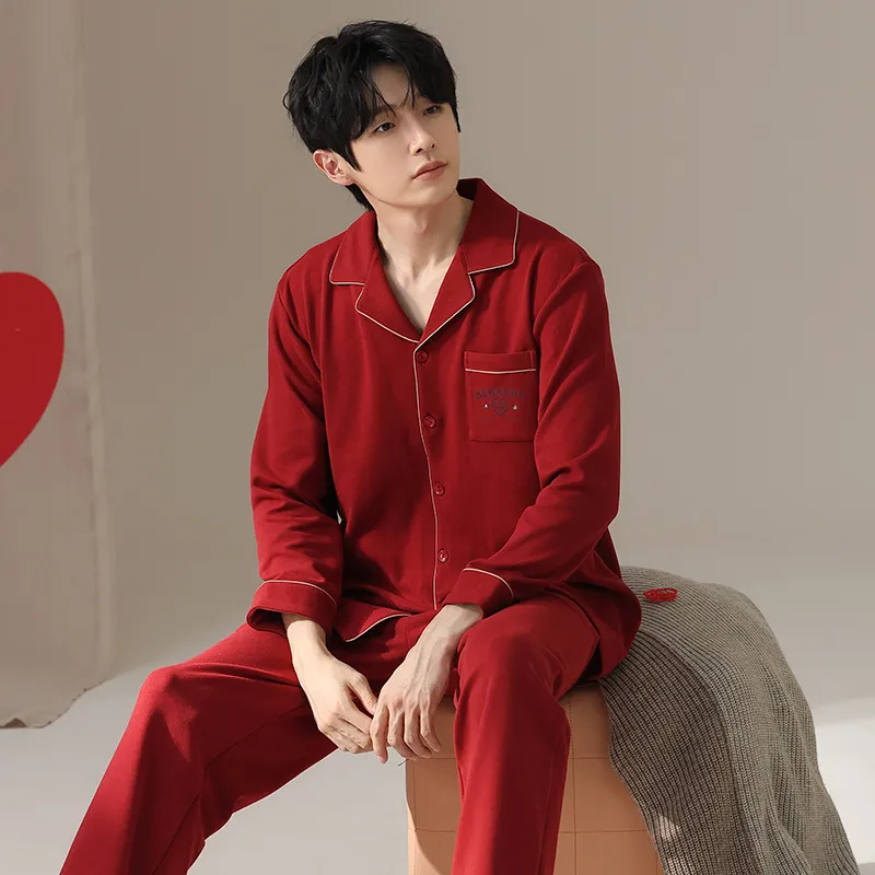 GOSO Pajama Set Men's Brick Red-3