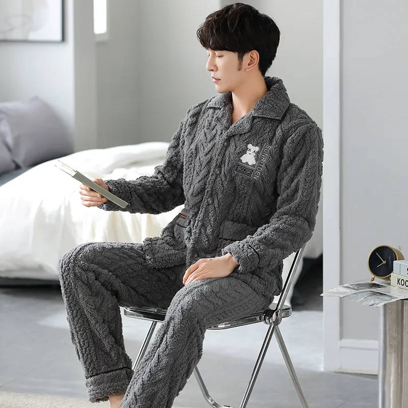 GOSO Pajama Set Men's Dark Gray-4