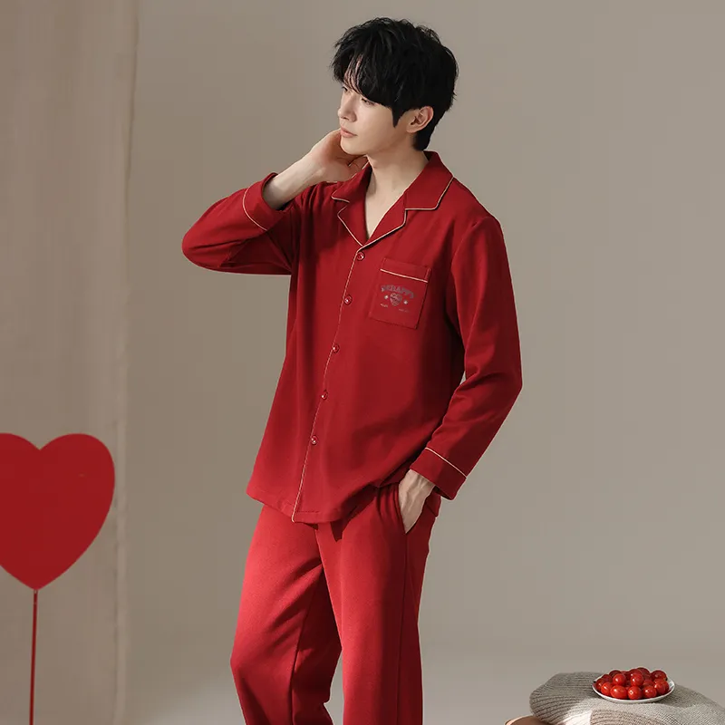 GOSO Pajama Set Men's Brick Red-1