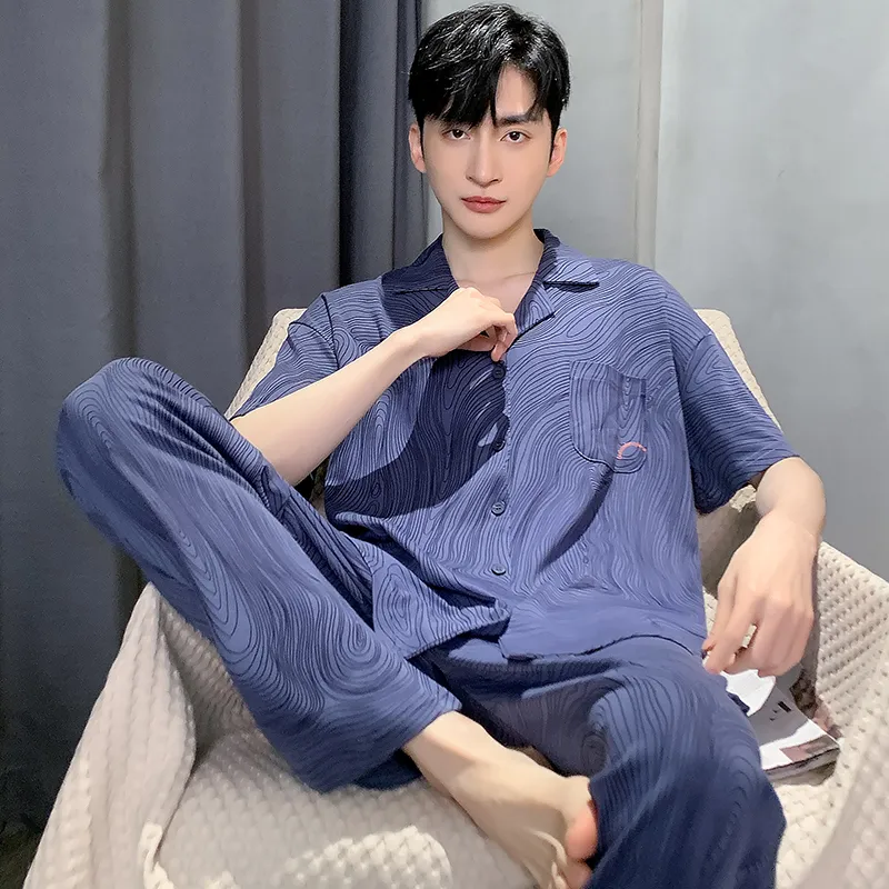 GOSO Pajama Set Men's Royal Blue-5