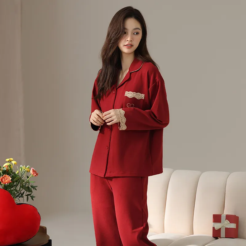 GOSO Pajama Set Women's Brick Red-1