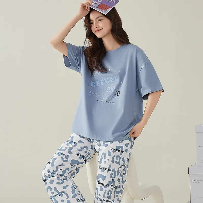 GOSO Pajama Set Women's Sky Blue-5