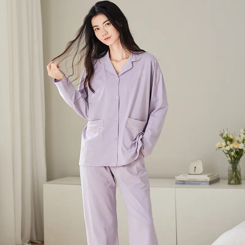 GOSO Pajama Set Women's Light Lavender-6