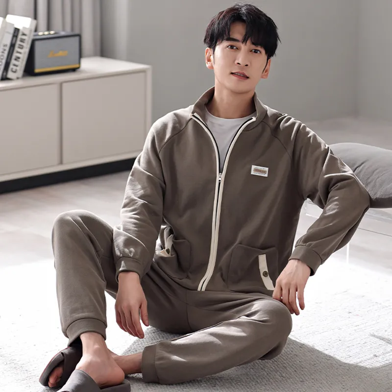 GOSO Pajama Set Men's Olive Brown-4
