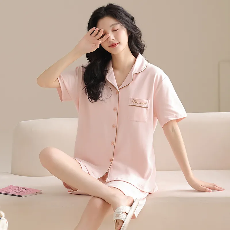 GOSO Pajama Set Women's Light Pink Red-3