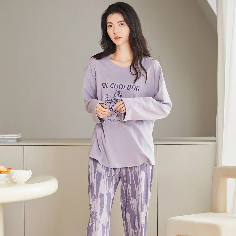 GOSO Pajama Set Women's Light Lavender-6