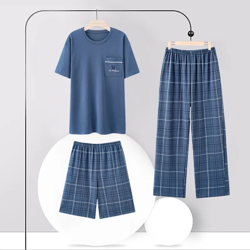 GOSO Pajama Set Men's Royal Blue-1