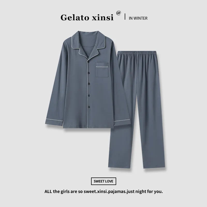 GOSO Pajama Set Men's Steel Blue-1