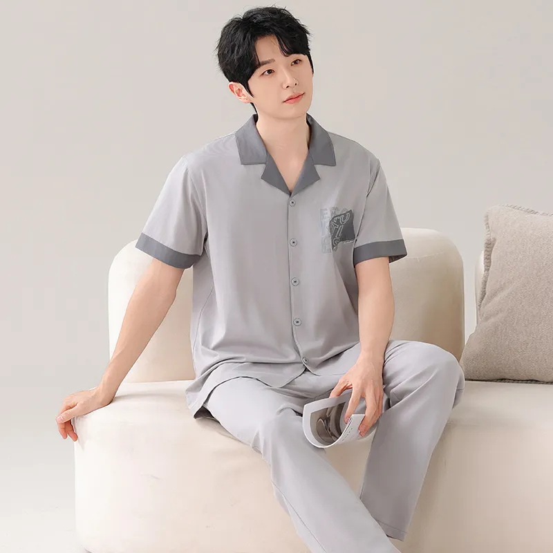 GOSO Pajama Set Men's Light Gray-6