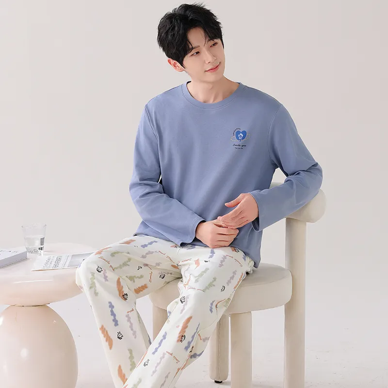 GOSO Pajama Set Men's Steel Blue-3