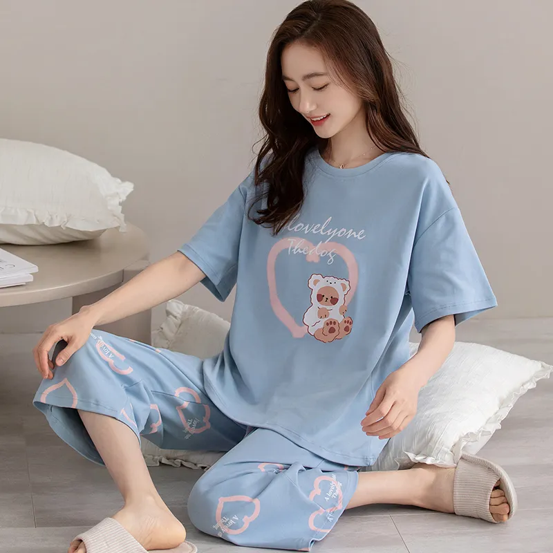 GOSO Pajama Set Women's Sky Blue-3