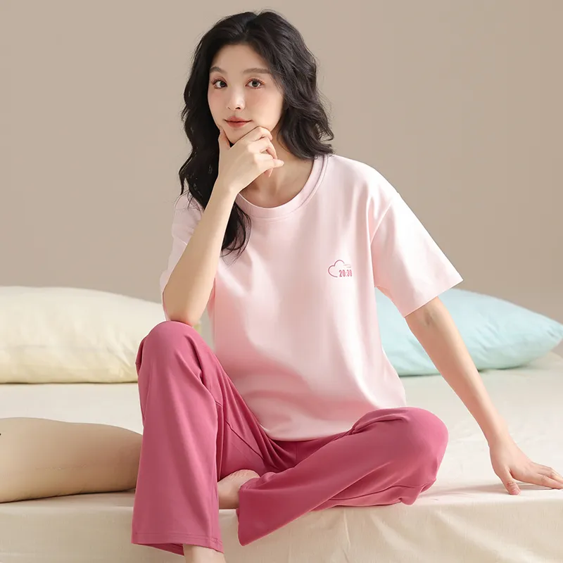 GOSO Pajama Set Women's Light Pink Red-3