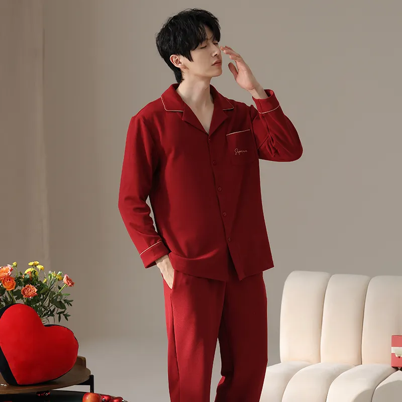 GOSO Pajama Set Men's Brick Red-1