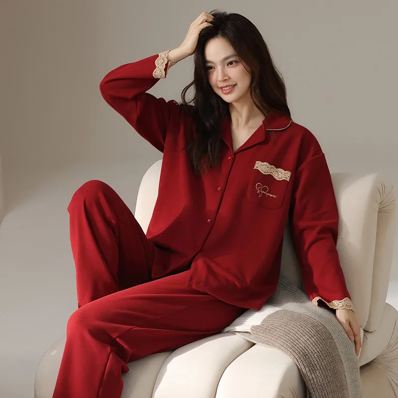 GOSO Pajama Set Women's Brick Red-3