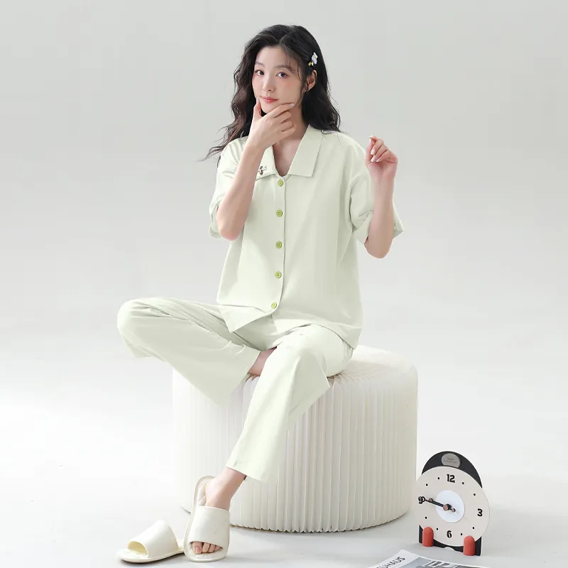 GOSO Pajama Set Women's Green Jade Color-4