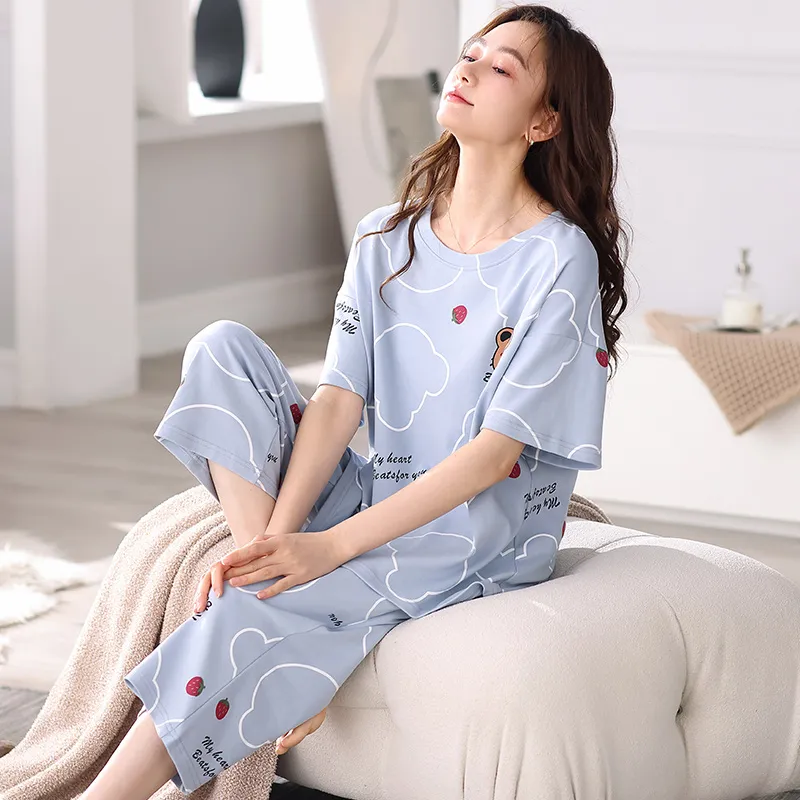 GOSO Pajama Set Women's Light Blue-5