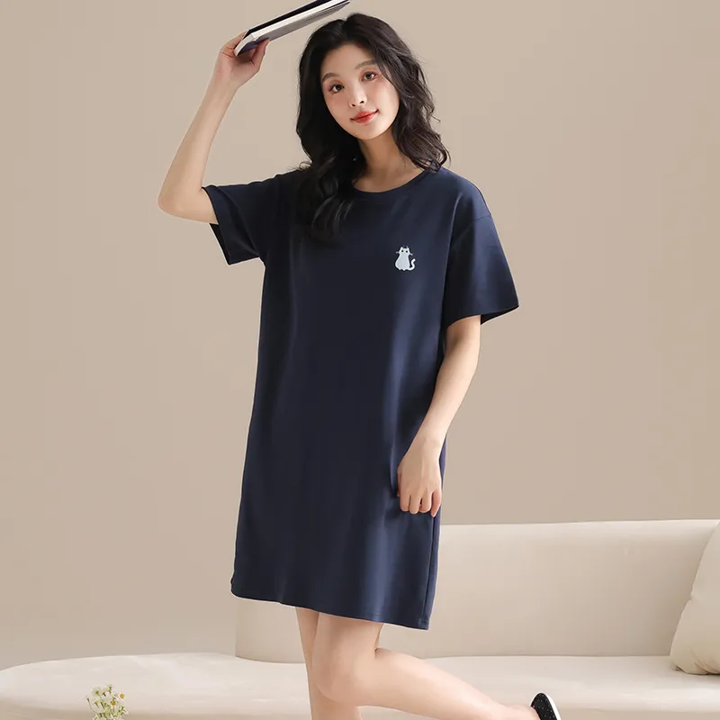 GOSO Nightgown Women's Navy Blue-2