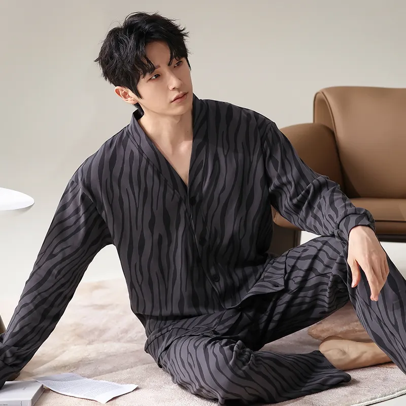 GOSO Pajama Set Men's Dark Gray-4