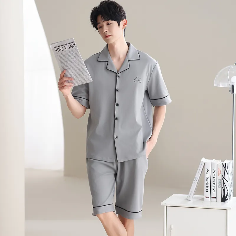 GOSO Pajama Set Men's Light Gray-4