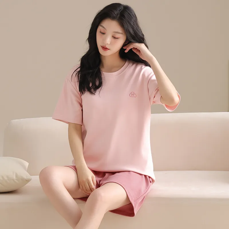 GOSO Pajama Set Women's Light Pink Red-4