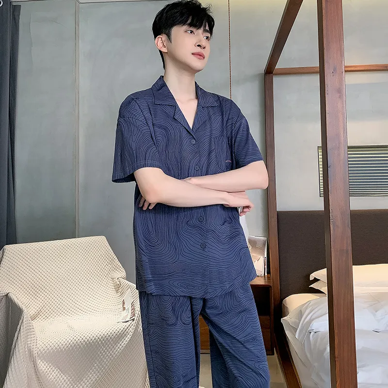 GOSO Pajama Set Men's Royal Blue-2