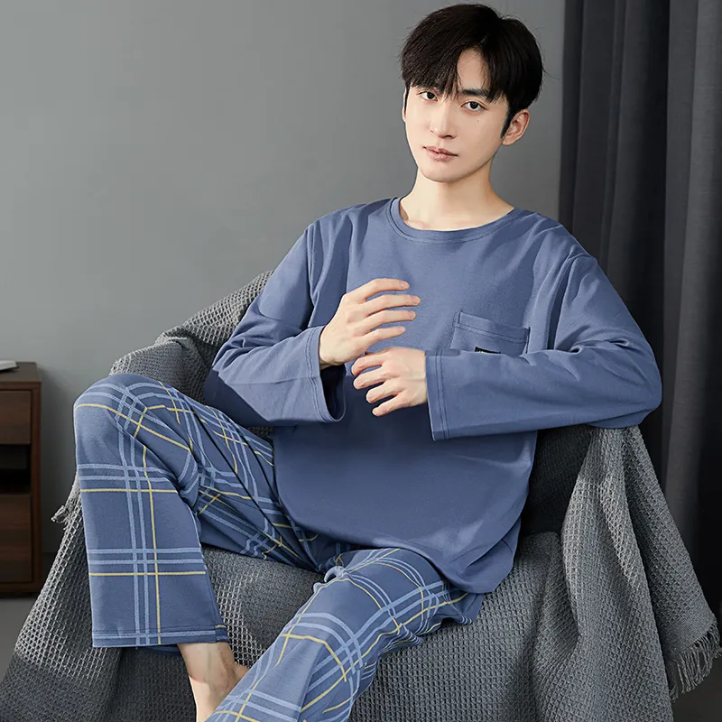 GOSO Pajama Set Men's Royal Blue-4