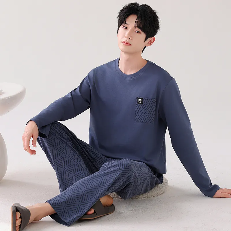 GOSO Pajama Set Men's Royal Blue-1