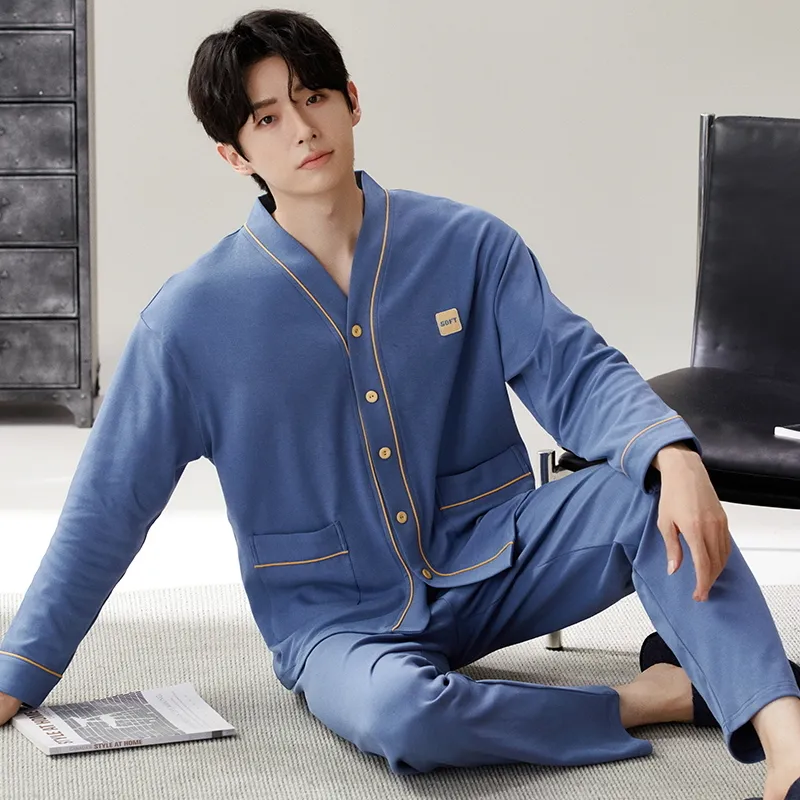 GOSO Pajama Set Men's Royal Blue-6