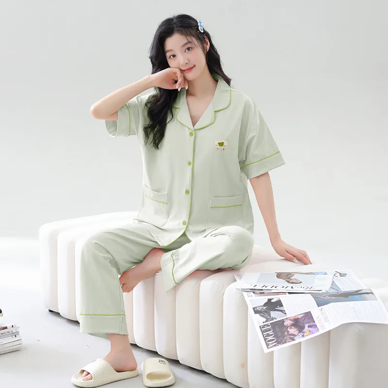 GOSO Pajama Set Women's Green Jade Color-3