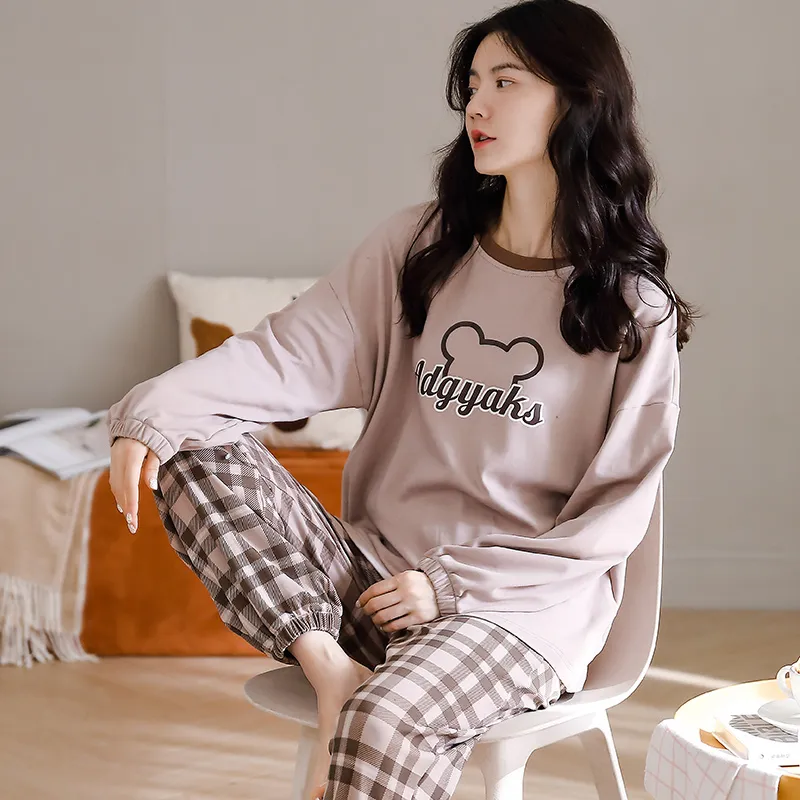 GOSO Pajama Set Women's Light Brown-5