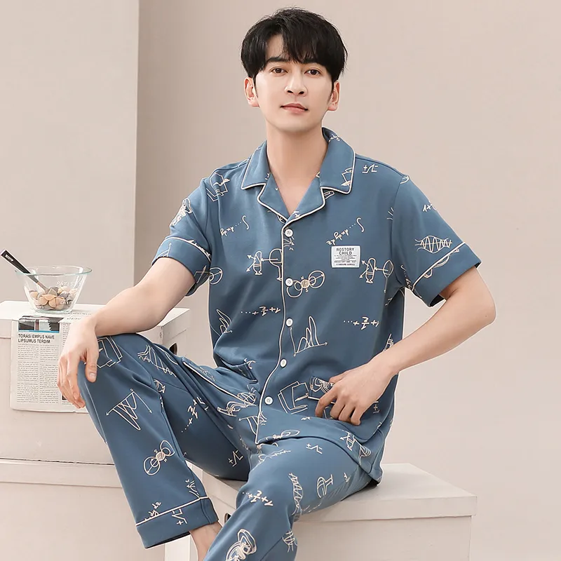 GOSO Pajama Set Men's Peacock Blue-3