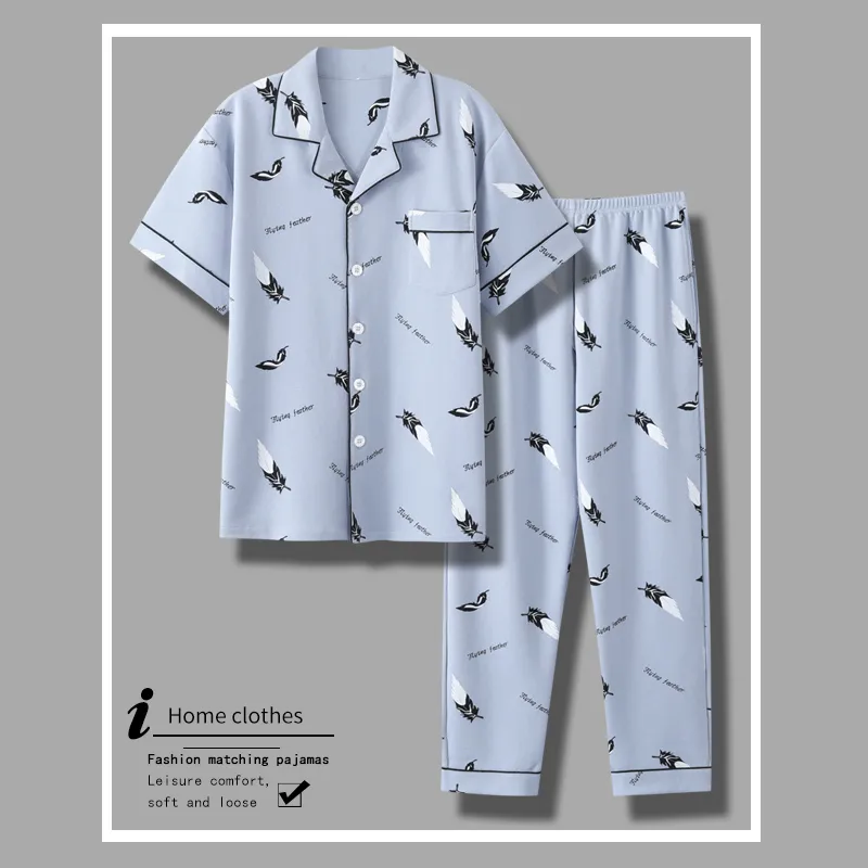 GOSO Pajama Set Men's Steel Blue-1