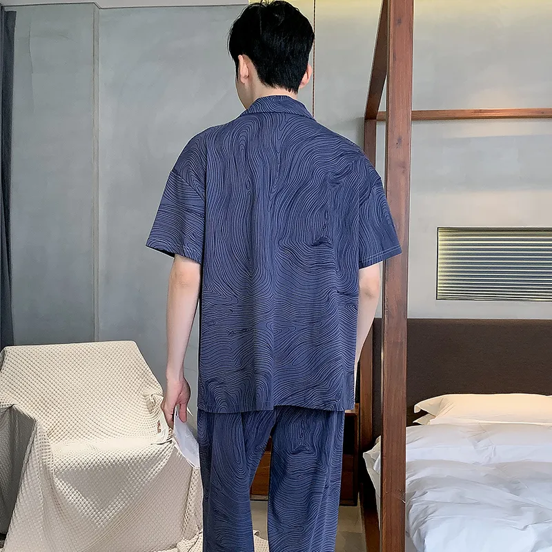 GOSO Pajama Set Men's Royal Blue-3