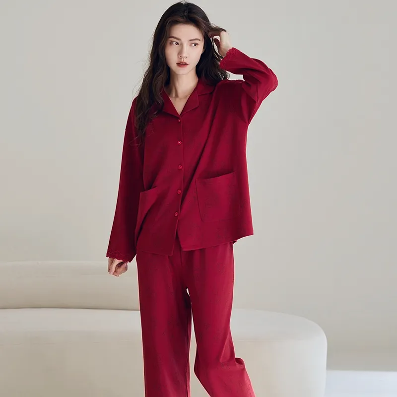 GOSO Pajama Set Women's Brick Red-5