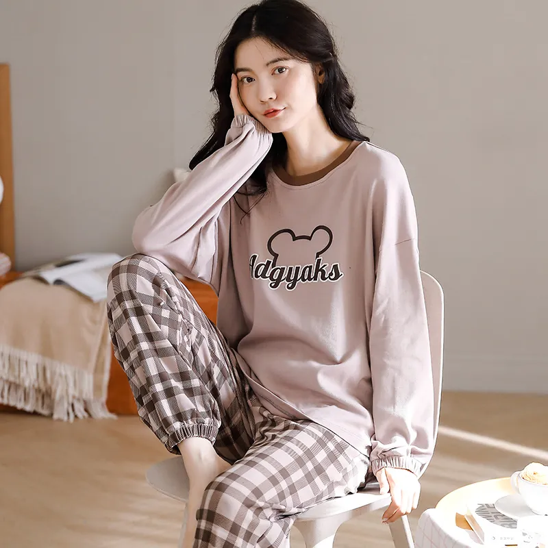 GOSO Pajama Set Women's Light Brown-1