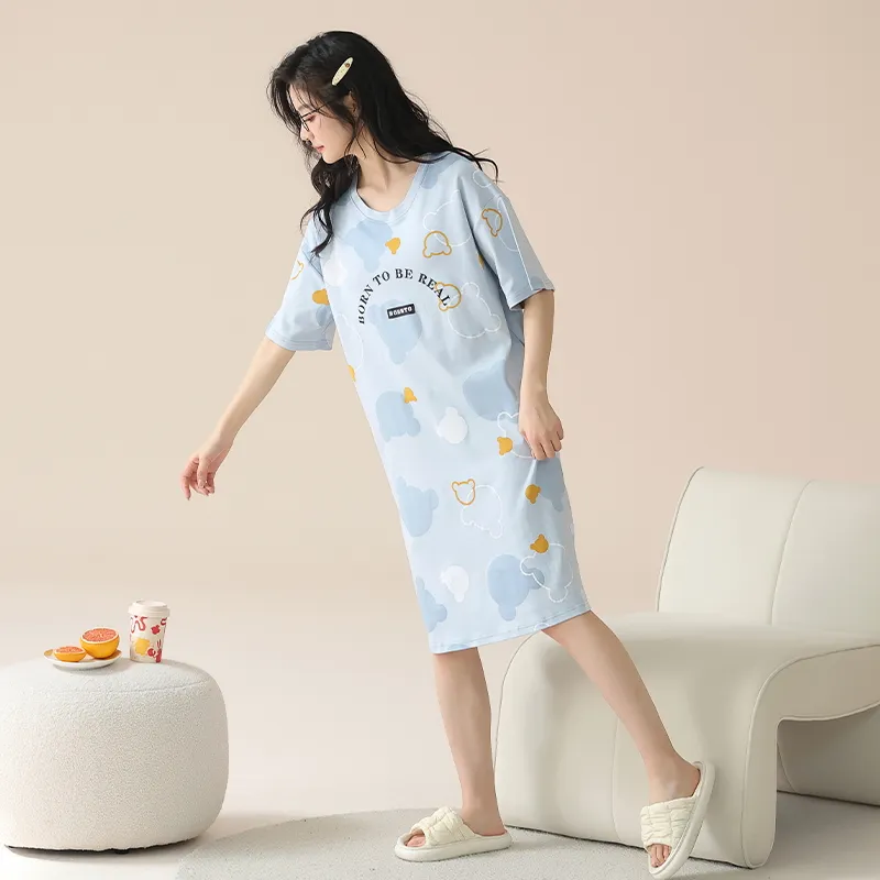 GOSO Nightgown Women's Light Blue-4
