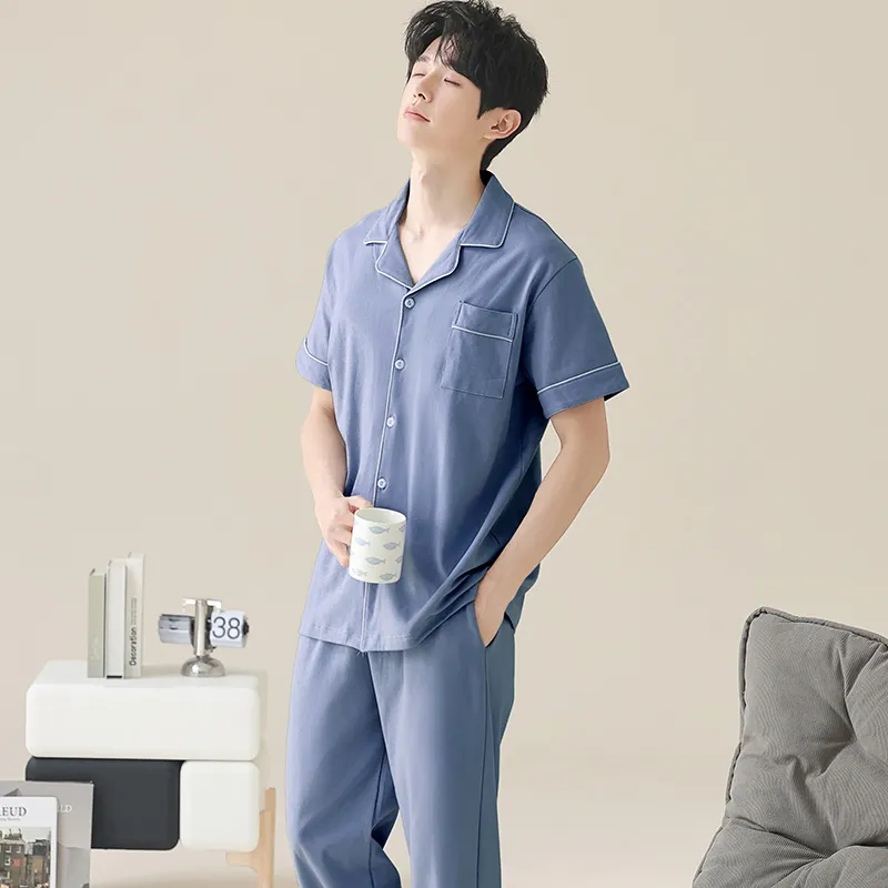 GOSO Pajama Set Men's Royal Blue-5