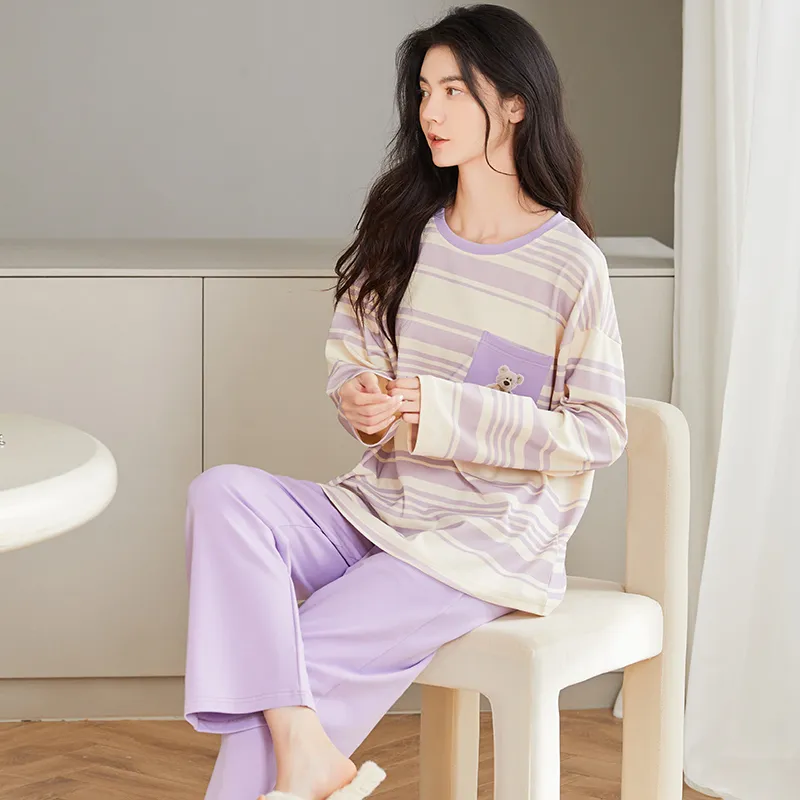 GOSO Pajama Set Women's Light Purple-5